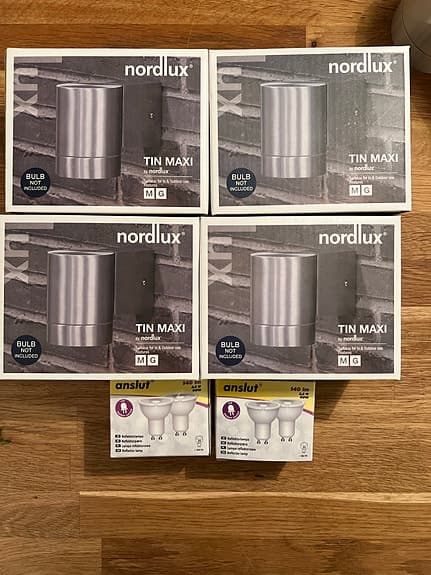 4 st Nordlux Tin maxi (ute/inne) vägglampor