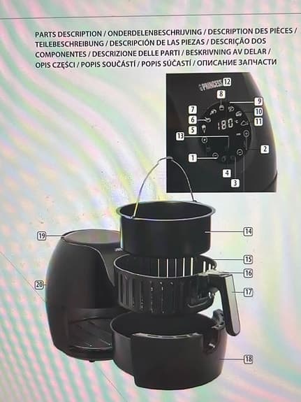 Airfryer Princes XXL, 5,2 lit