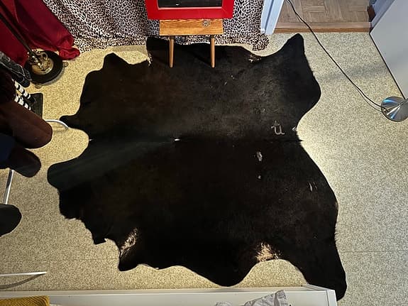 IKEA KOLDBY Matta i skinn svart