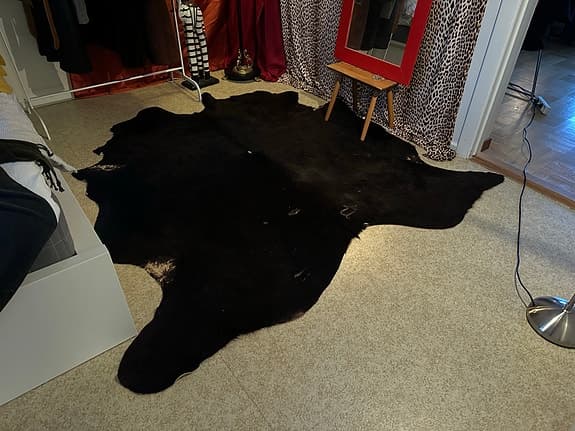 IKEA KOLDBY Matta i skinn svart