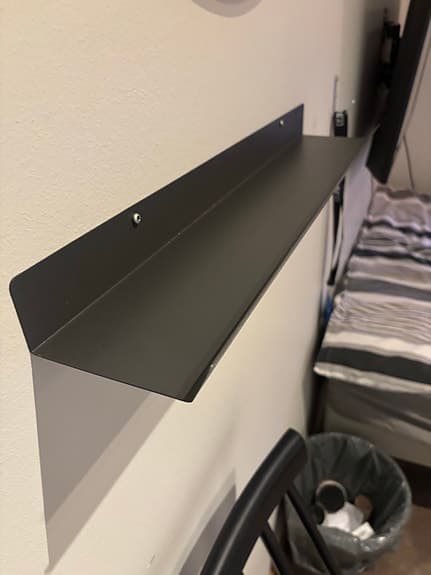IKEA Spegel med hylla Svart/grå