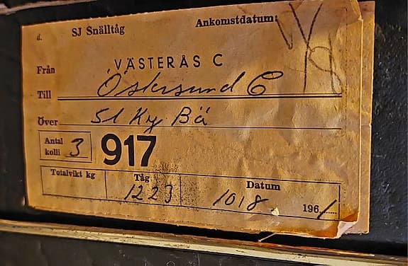 Resväska Retro Charmig gammal åkt Östersund-Västerås