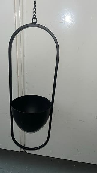 Blomster ampel för blommorOrnament Svart 3stycken