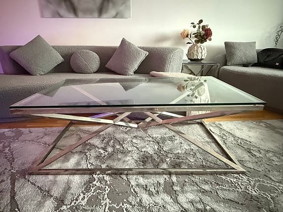 IKEA Aage Petersen soffbord i glas och metall