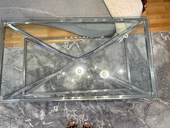 IKEA Aage Petersen soffbord i glas och metall