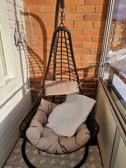 Hängstol Balkong, svart