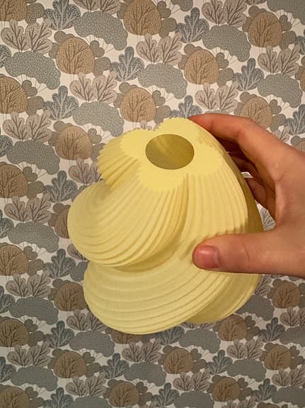 Lampskärmar snurriga gul/ljusgul 2 st