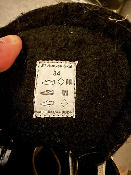 Ishockeyskridskor barn storlek 34 svart