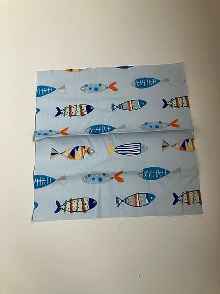 Mönstrade tygbitar/tygstuvar, bomullstyg, textil, 4 bitar