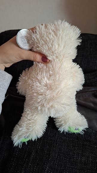 Mjukisdjur vit nalle med hjärta