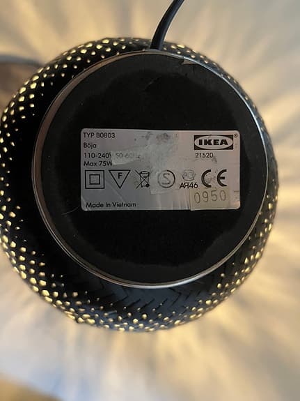 Golvlampa/bordslampa av bambu