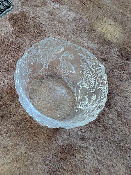 KJELL ENGMAN. SKÅL, glas, "Sverigeskålen", Kosta Boda.