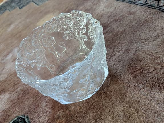 KJELL ENGMAN. SKÅL, glas, "Sverigeskålen", Kosta Boda.