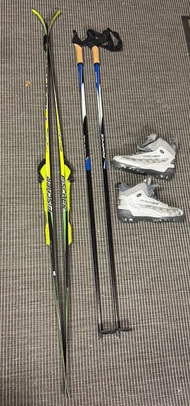 Längskidor komplett utrustning som nytt, använt 1ggr