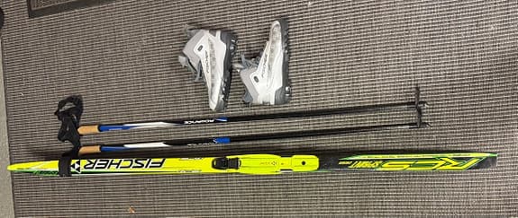 Längskidor komplett utrustning som nytt, använt 1ggr