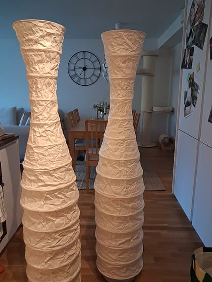 IKEA   golvlampa vit