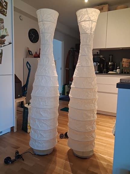 IKEA   golvlampa vit