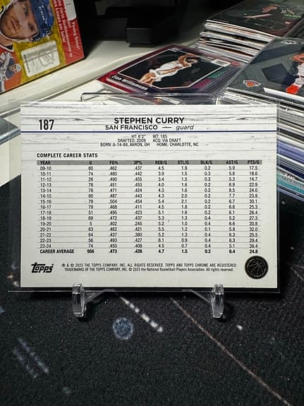 Topps Stephen Curry Blue Saphire Cracked Ice Basketkort San Francisco