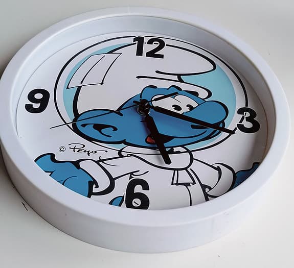 Smurf väggklocka