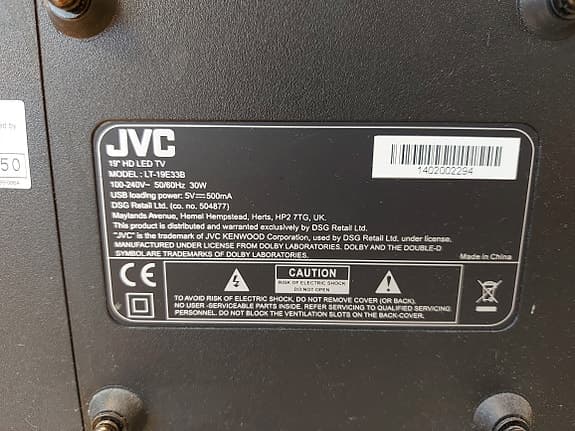 JVC LT-19B30 LED-TV 19 tum svart
