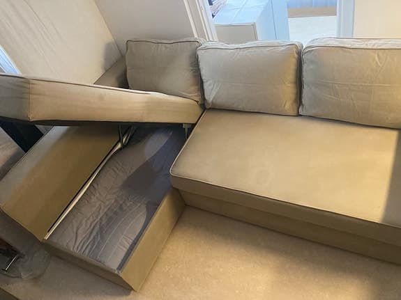Ikea Bäddsoffa Månstad Beige 3 Sits Soffa Nytvättade Kuddfodral Inkl Hemleverans