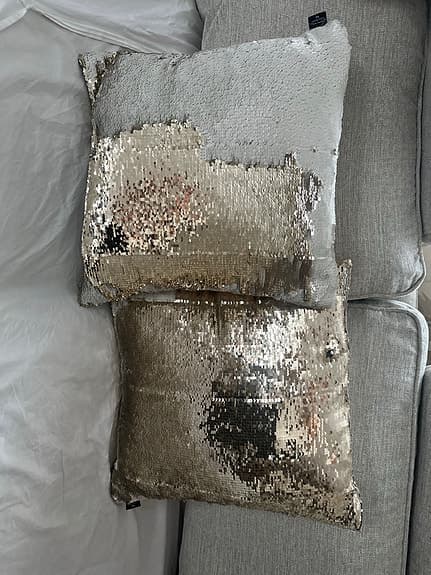 Prydnads kuddar paljetter