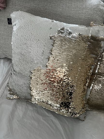 Prydnads kuddar paljetter