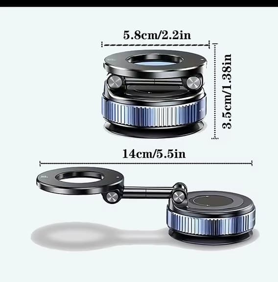 Magnetisk mobilhållare för bil – 360° rotation, starkt sugfäste