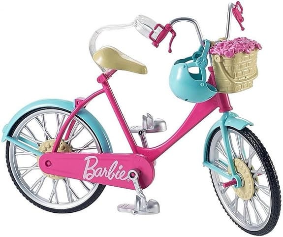 Barbie cykel med hjälm