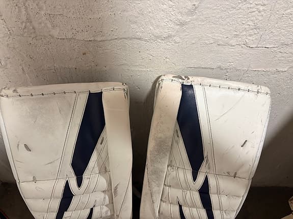 CCM Eflex 4 målvaktsutrustning vit och blå 35+2