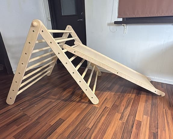 Stor klätterstege 87 cm & rutschkana 140 cm – Lek & motorik