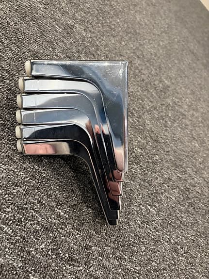 Metallben för möbler i krom 12 cm höga