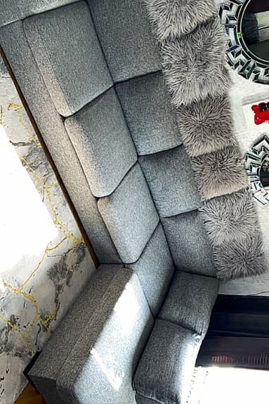 Mio hörnsoffa grå – 295 /195cm med divan