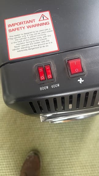 Grad Gasolkamin 1200W Svart