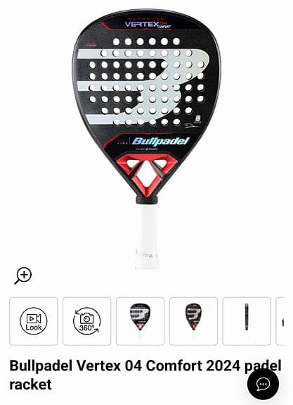 Bullpadel Vertex 04 Comfort Padelrack Svart Röd Vit