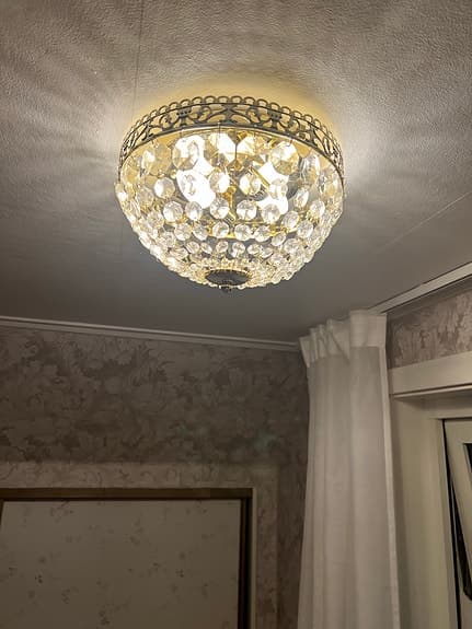 Markslöjd Saxholm Kristallplafond Guld