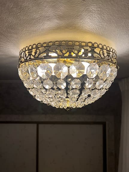 Markslöjd Saxholm Kristallplafond Guld