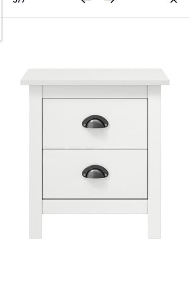 Oanvänd sängbord i furu