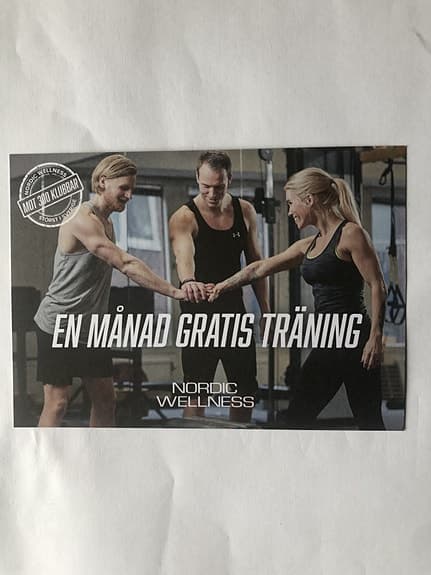 Nordic Wellness Träningskort En månad gratis träning
