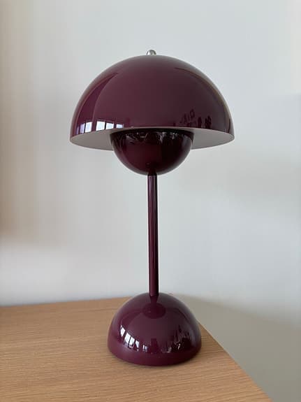 Flowerpot bordslampa VP9 Dark plum