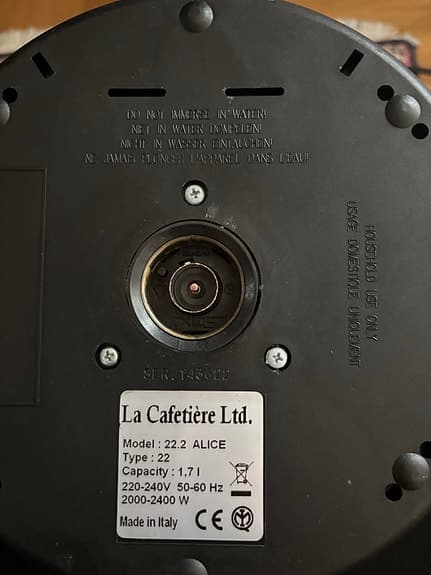 LaCaFetiere vattenkokare 1,7 l rostfritt stål