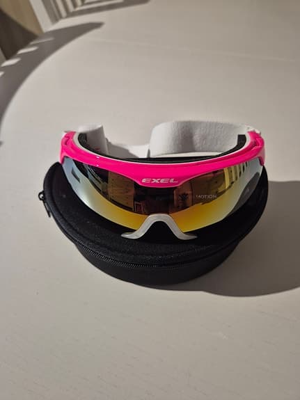 Exel sportglasögon rosa med spegellins