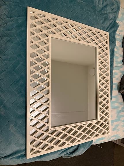 IKEA spegel vit rektangulär ram