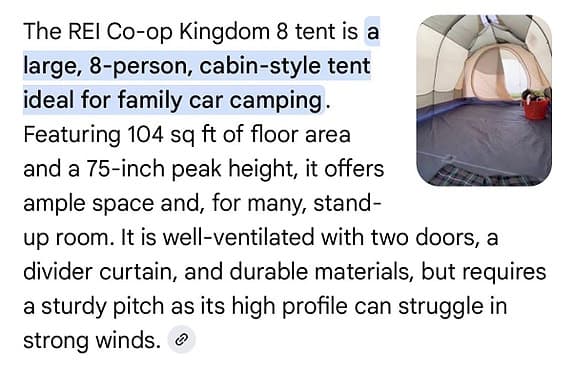 REI Kingdom 8 tält 8‑personers
