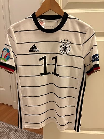 Adidas Tyskland fotbollskit Reus 11 junior 10-12 år vit svart