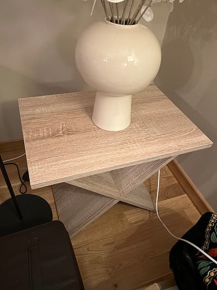 Sidobord trä ljus träfärg