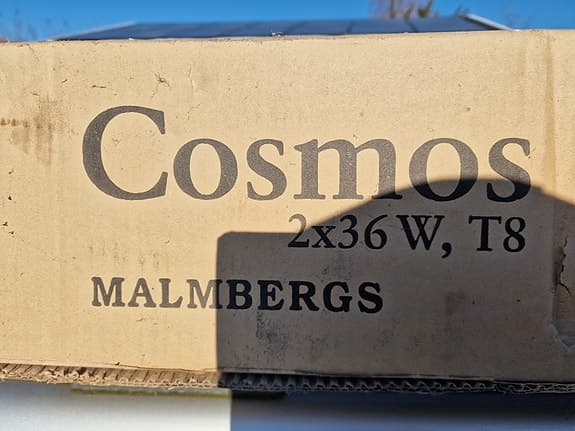 Malmbergs Cosmos lysrörsarmatur 2x36W IP44
