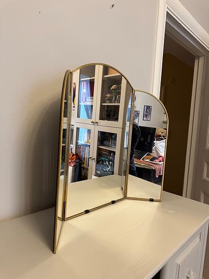 H&M Home spegel trifold bordsspegel guld