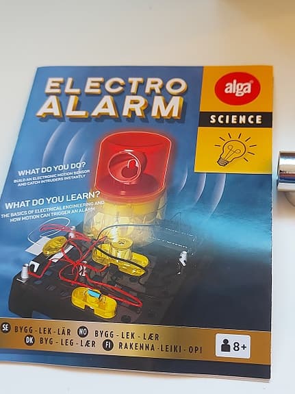 Alga Science Electro Alarm byggset pedagogisk elektronik lärleksak 8+