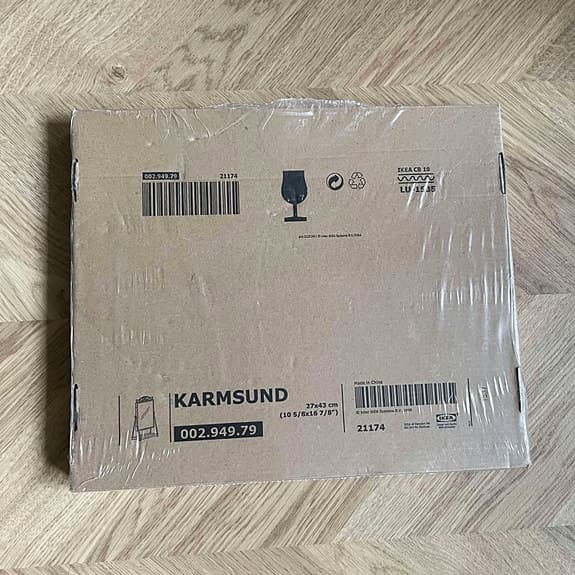 Helt ny spegel med bricka Karmsund Ikea,  i förpackning.